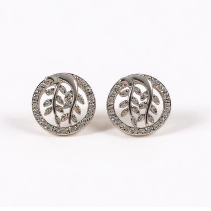 Arika Jewellers Floral Round 925 Silver Earrings (1)