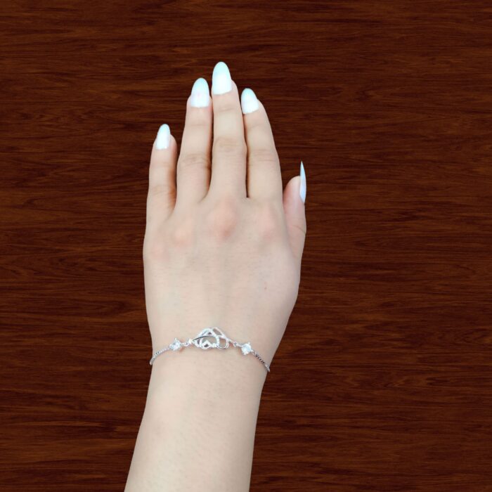 Arika Jewellers Forever Linked Heart 925 Silver Bracelet 1 (2)