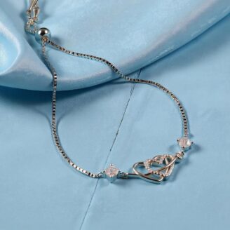 Forever Linked Heart Silver Bracelet