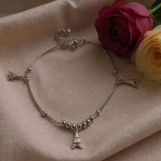 Paris Dreams Silver Anklet