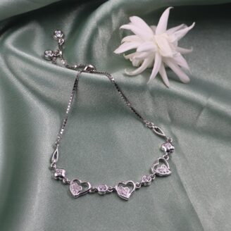 Radiant Hearts Silver Bracelet