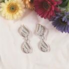 Arika jewellers Dual Teardrop Dangle 925 Silver Earrings