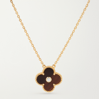 Rose Gold Silver Four Leaf Clover Necklace