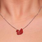 Arika jewellers Red Swan Pendant with chain 1