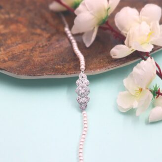 Elegant Pearl Silver Bracelet