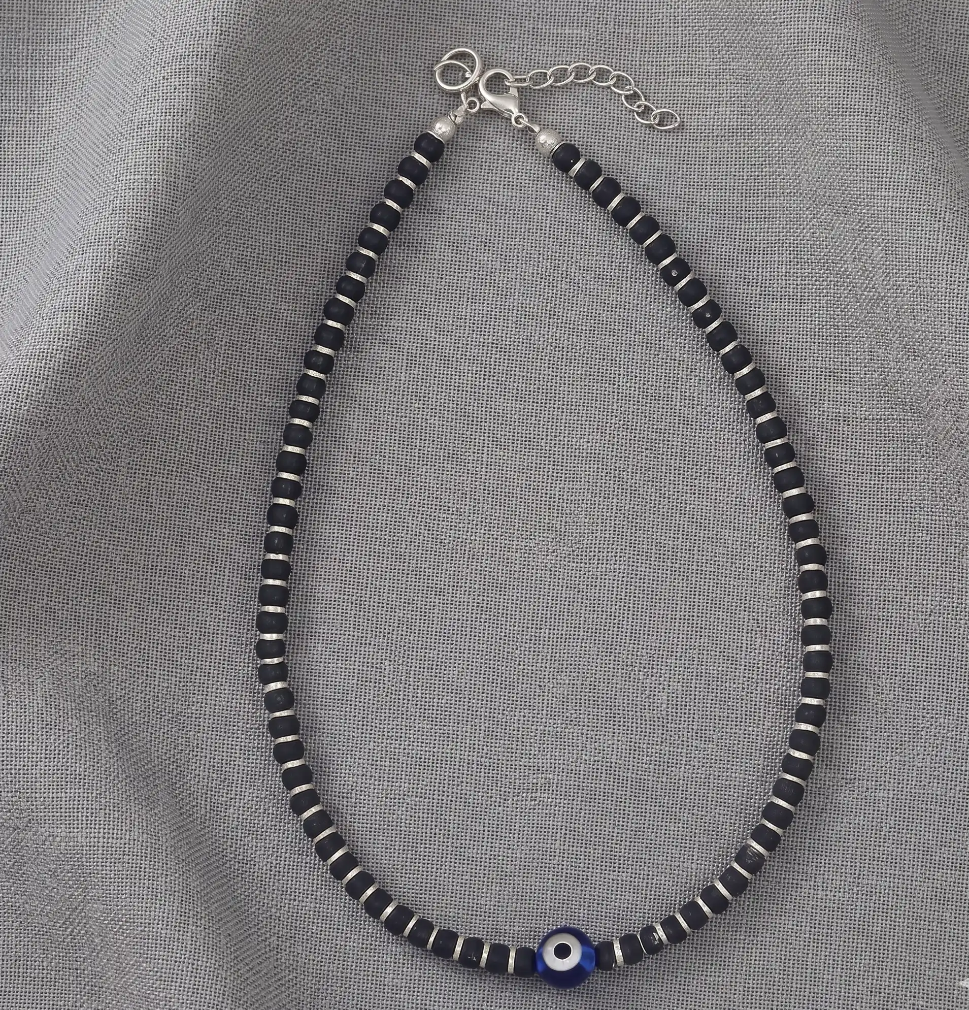 Evil Eye Nazariya 925 Silver Anklet by Arika Jewellers (3) (1) Evil Eye Nazariya 925 Silver Anklet by Arika Jewellers