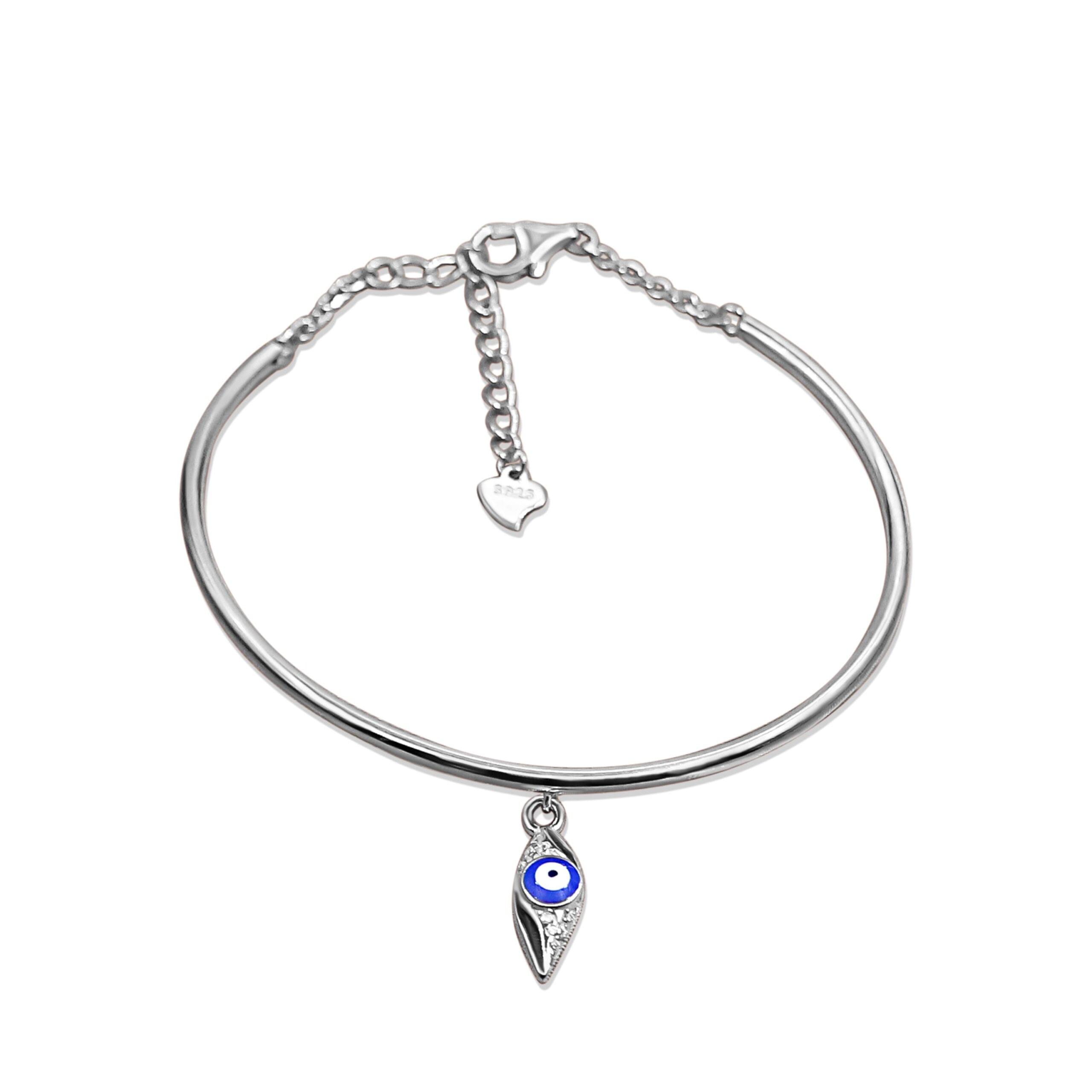 Arika Jewellers Evil Eye Charm 925 Silver Bracelet (1) Arika Jewellers Evil Eye Charm 925 Silver Bracelet