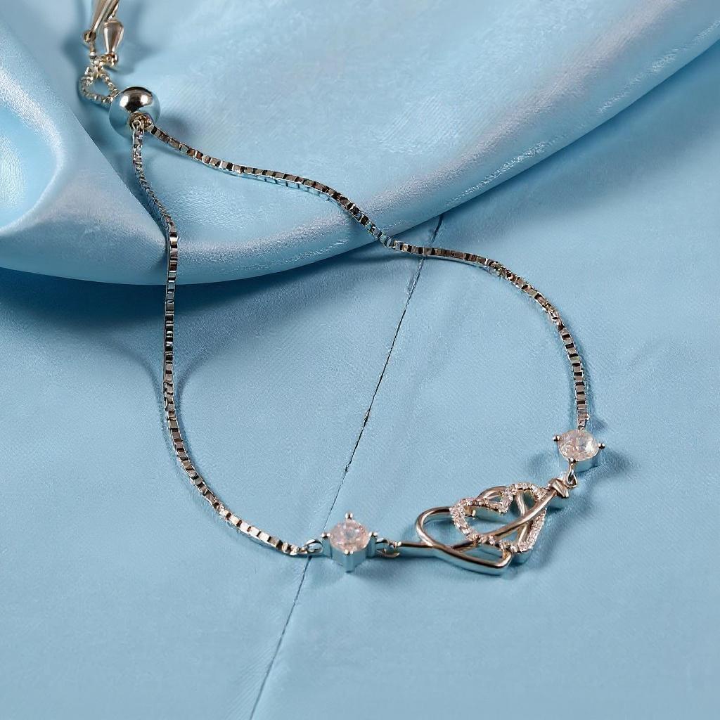Arika Jewellers Forever Linked Heart 925 Silver Bracelet 1 Arika Jewellers Forever Linked Heart 925 Silver Bracelet