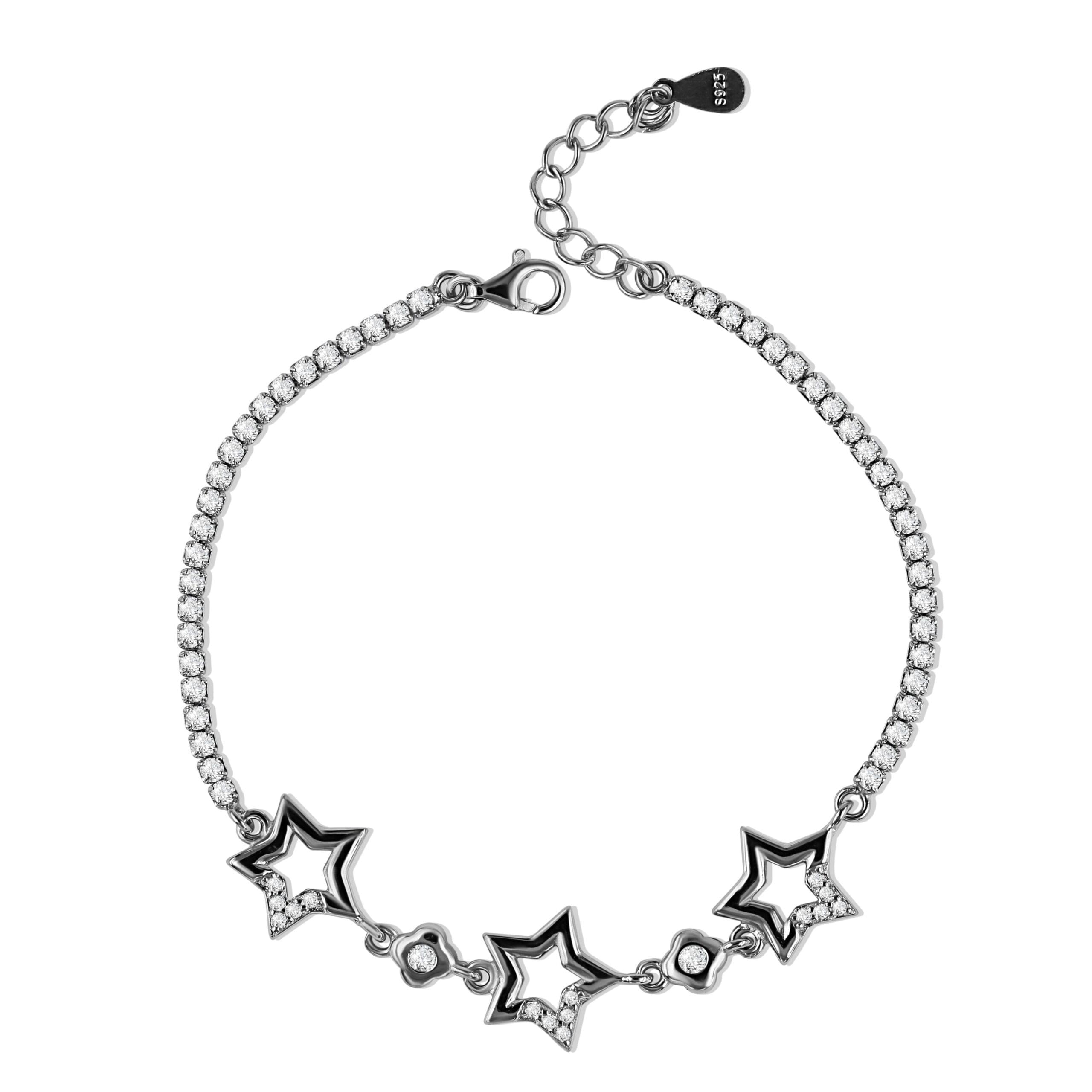Arika Jewellers Stellar Sparkle Star 925 Silver Bracelet (2) Arika Jewellers Stellar Sparkle Star 925 Silver Bracelet