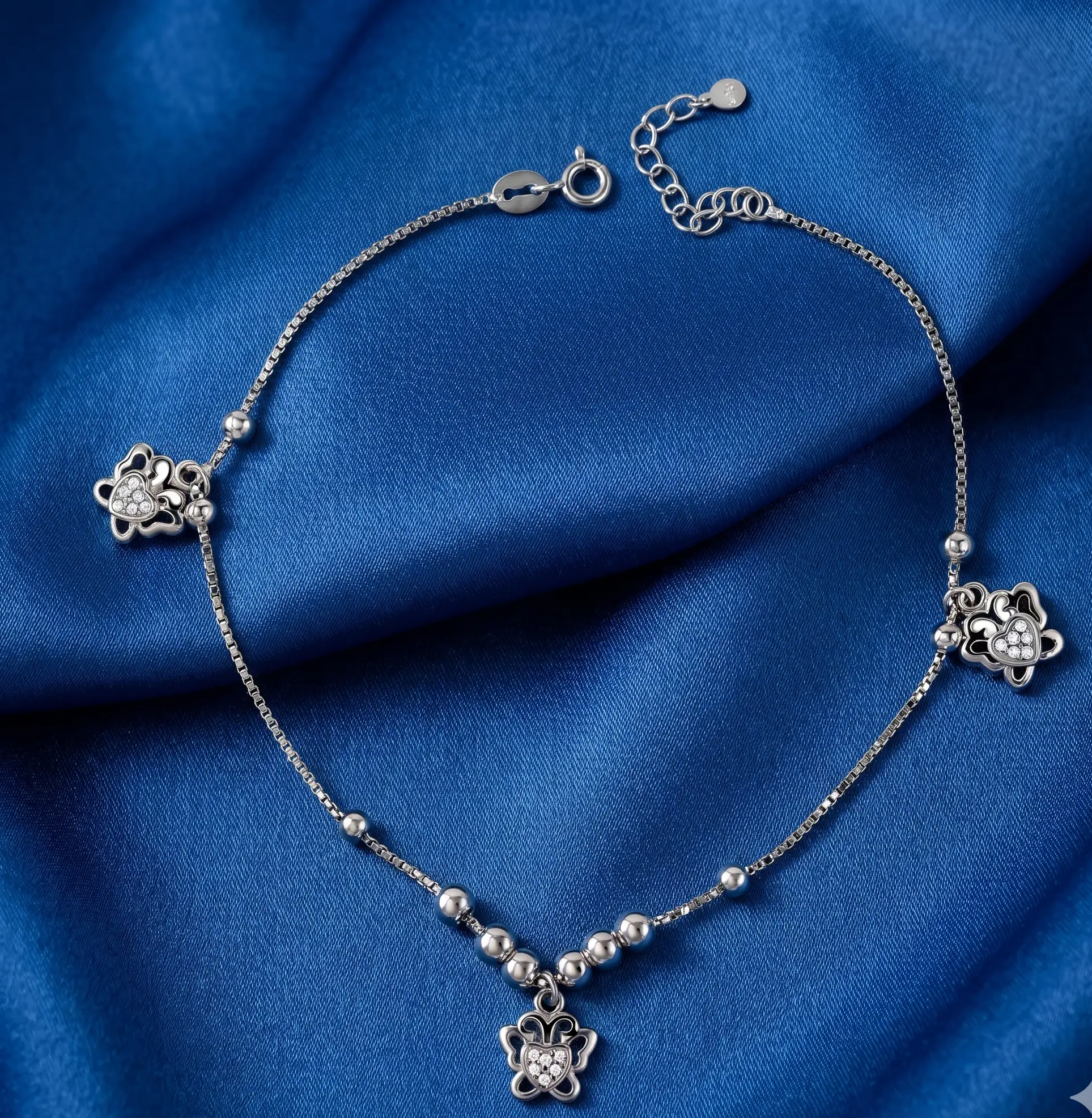 Butterfly Charm 925 Silver Anklet by Arika Jewellers (1) (1) Butterfly Charm 925 Silver Anklet by Arika Jewellers (3) (1)