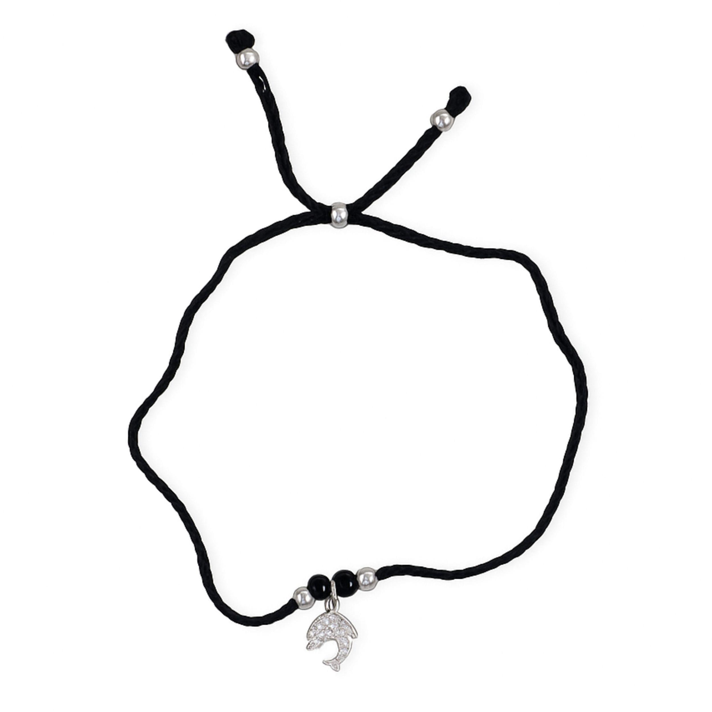 Arika Jewellers 925 Silver Dolphin Charm Nazariya Thread Anklet (2) Arika Jewellers 925 Silver Dolphin Charm Nazariya Thread Anklet