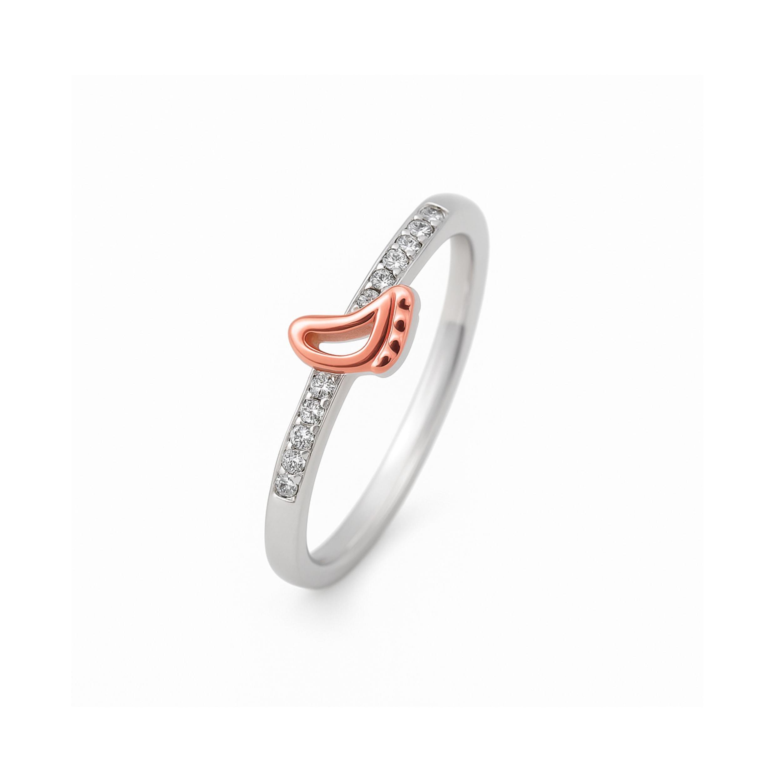 Arika Jewellers 925 Silver Rose Gold Baby Foot Ring (1) Arika Jewellers 925 Silver Rose Gold Baby Foot Ring
