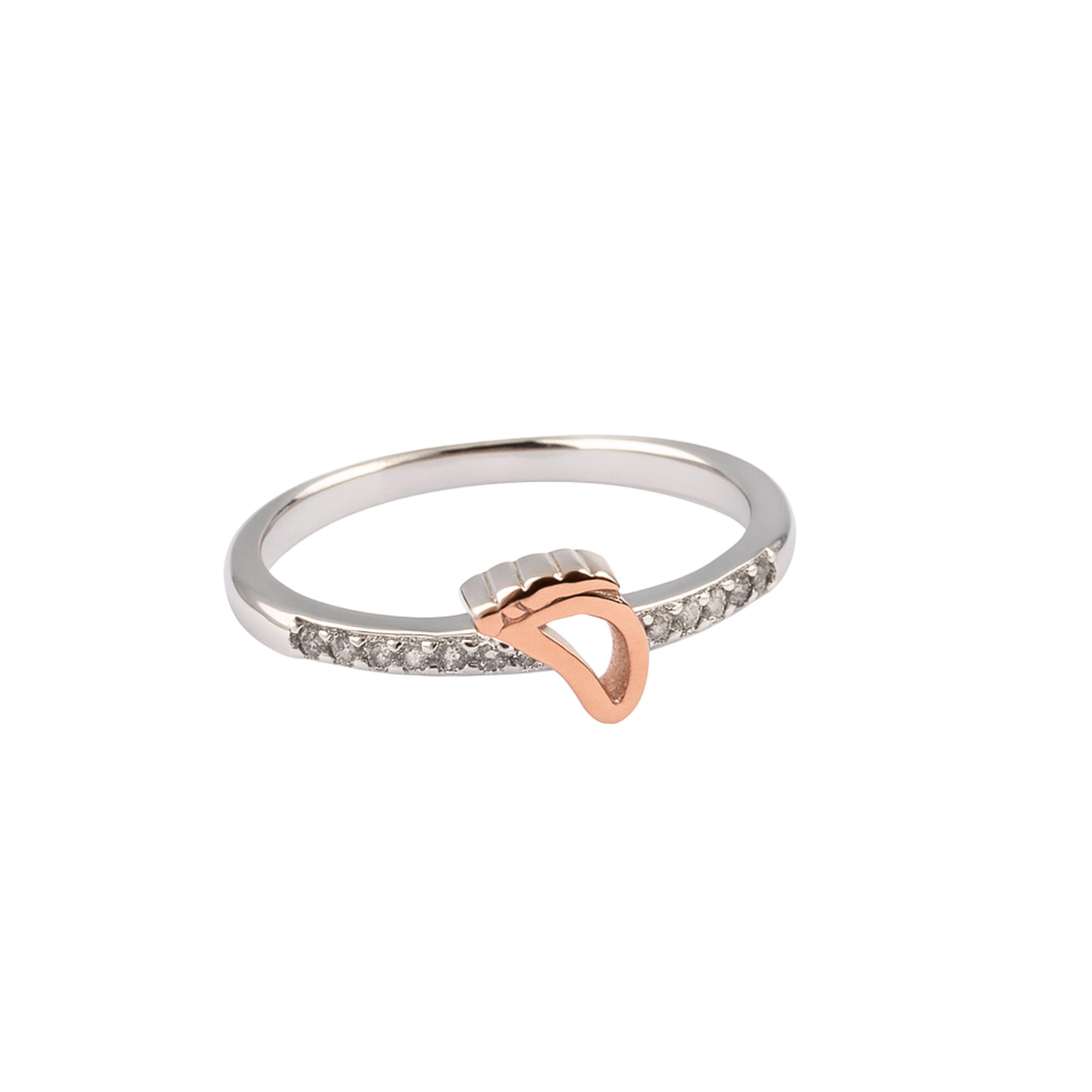 Arika Jewellers 925 Silver Rose Gold Baby Foot Ring (2) Arika Jewellers 925 Silver Rose Gold Baby Foot Ring