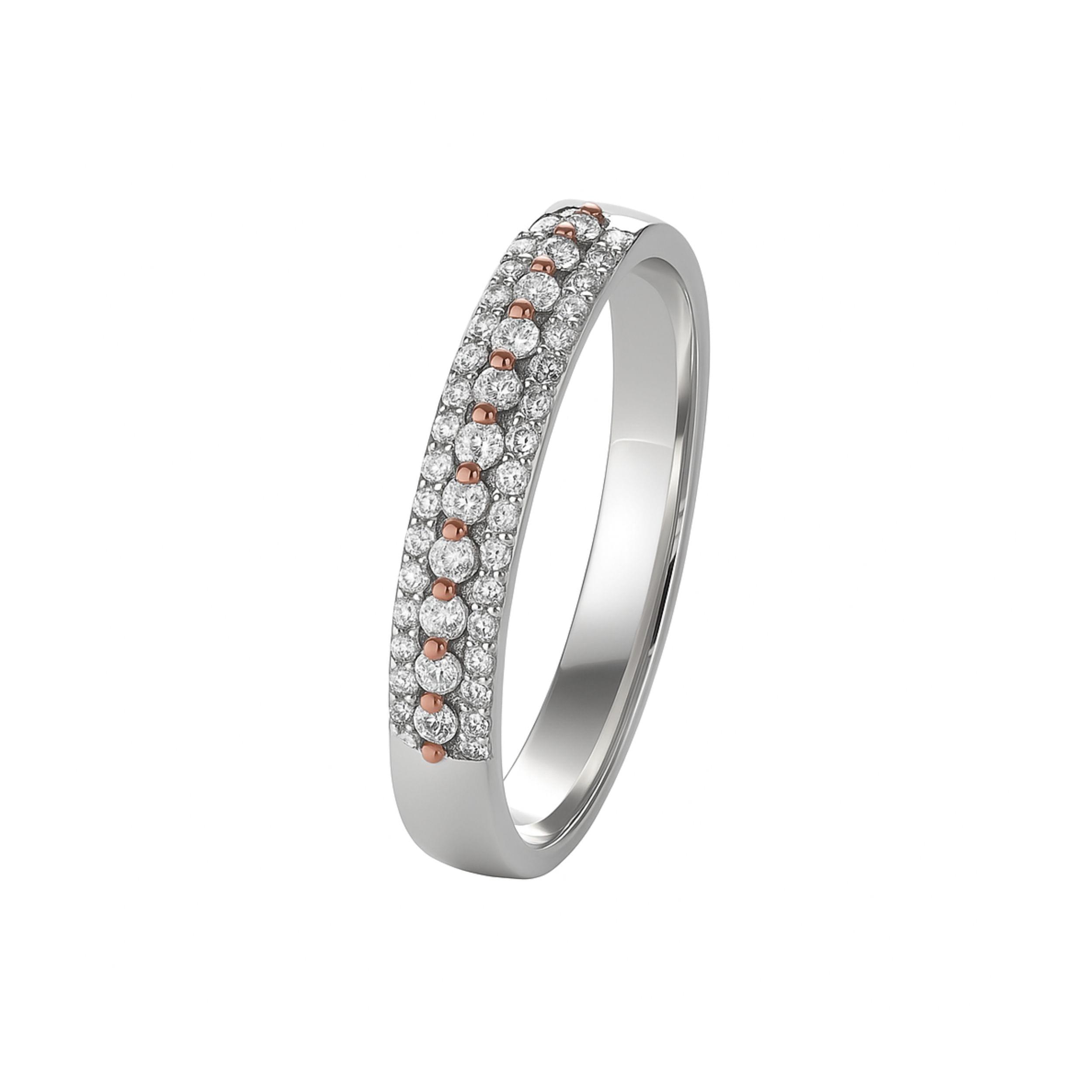 Arika Jewellers 925 Silver Two Tone Diamond Band Ring (1) Arika Jewellers 925 Silver Two Tone Diamond Band Ring