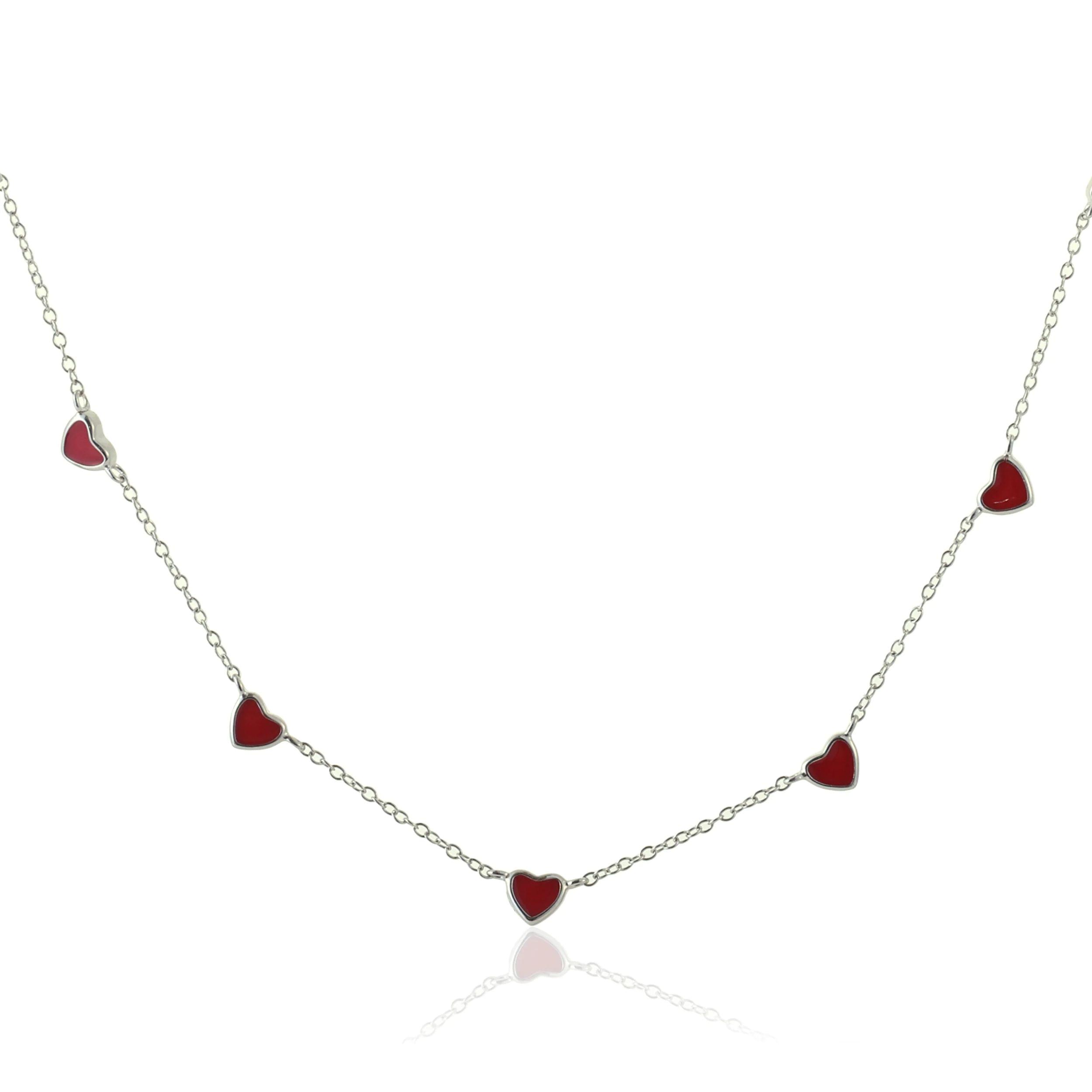Arika Jewellers 925 Sterling Silver Red Heart Necklace (2) Arika Jewellers 925 Sterling Silver Red Heart Necklace