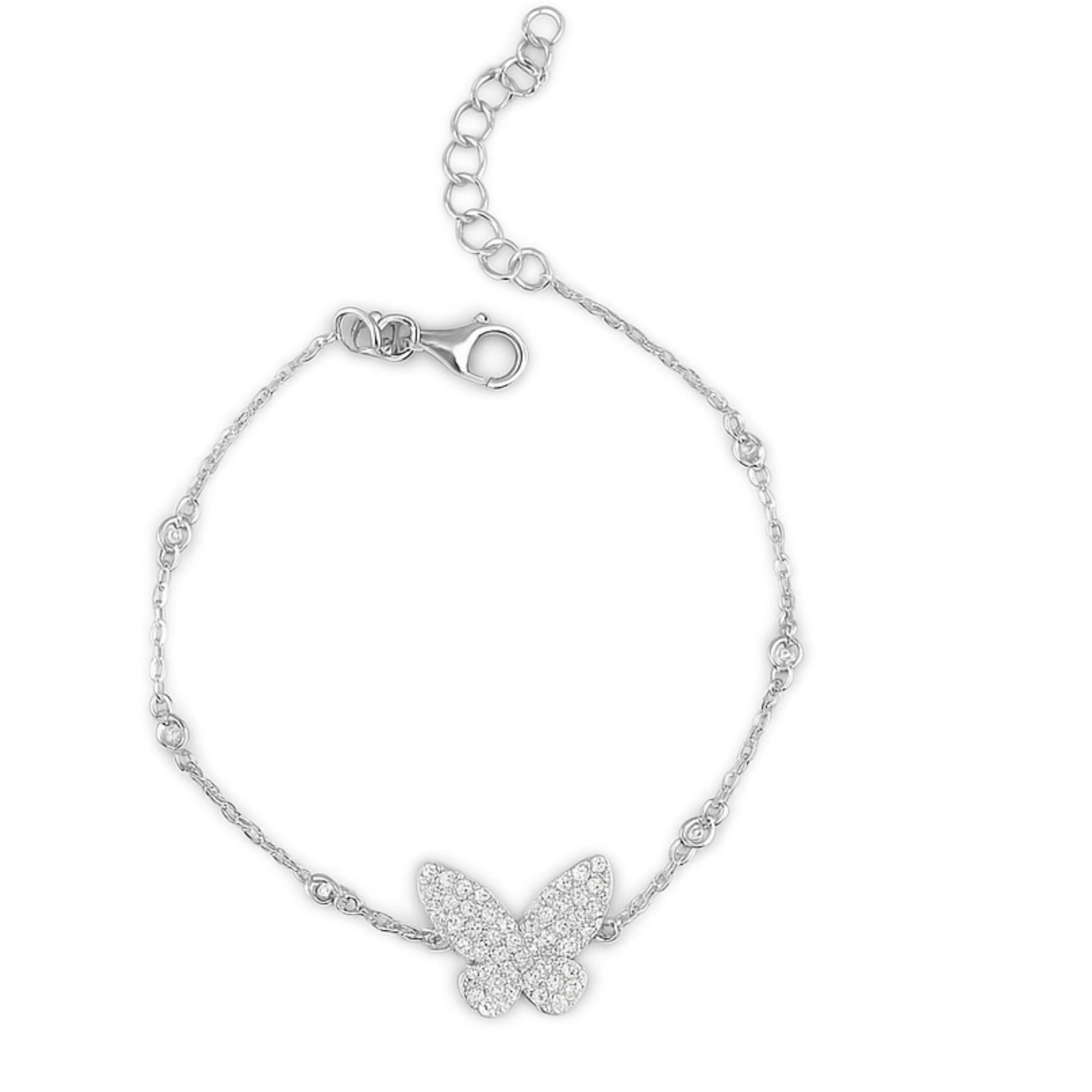 Arika Jewellers Silver Butterfly Bracelet (2) Arika Jewellers 925 Silver Butterfly Bracelet