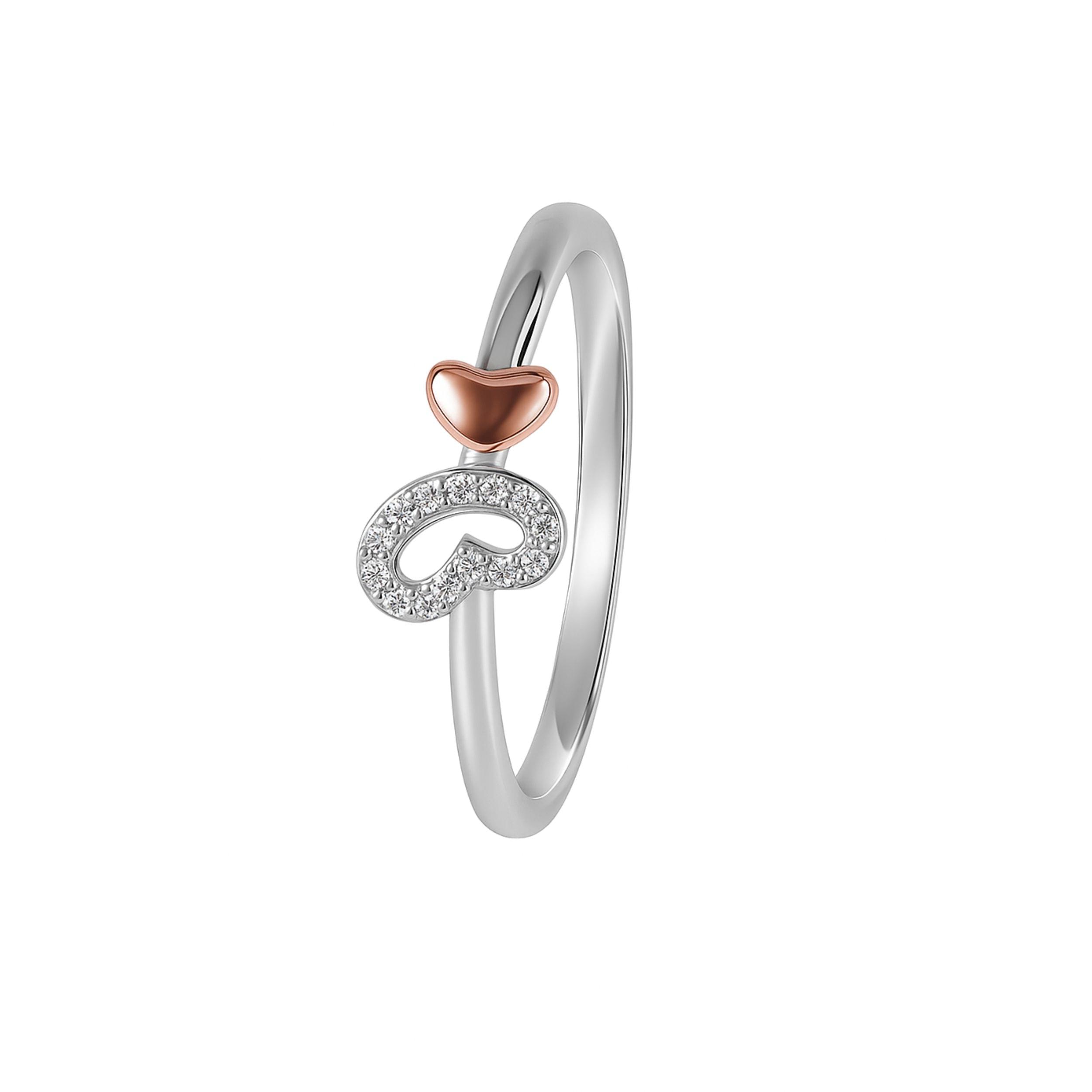 Arika Jewellers Butterfly Design and Rose Gold Heart Accent Ring (1) Arika Jewellers Butterfly Design and Rose Gold Heart Accent Ring